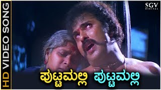 Puttamalli Puttamalli  Putnanja  HD Video Song  Ravichandran  Meena  Mano  Hamsalekha [upl. by Ahtinak911]