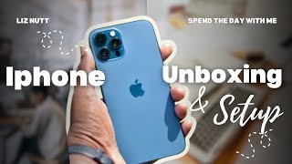 iPhone 12 Pro Max Unboxing in 2024 Blue 128gb 📦 aesthetic setup amp accessories plus camera test [upl. by Trepur]