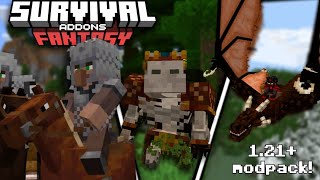 Best Survival Fantasy Addons For MCPE 121 [upl. by Anialem963]