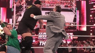 Big Show knocks out Mr McMahon Raw June 11 2012 [upl. by Bauske]