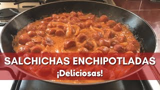 Salchichas enchipotladas DELICIOSAS  Sazón con amor [upl. by Eastman986]