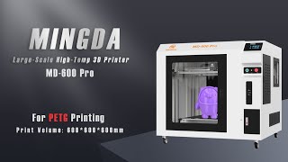 MINGDA MD600 Pro LargeScale HighTemp 3D printer printing Bing Dwen Dwen with PETG filament [upl. by Atnomed]