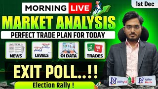 Bank NiftyNifty Best SETUP for today Share Market Live UpdatesStock Market News 1 December 2023 [upl. by Raimund]