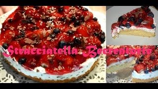 Stracciatella  Beerentorte zum Muttertag  Stracciatella  berry mix cake for mothers day [upl. by Nagaem]