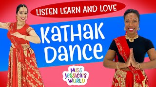 Kathak dance for kids with Svetlana Tulasi  Miss Jessicas World  Listen Learn amp Love [upl. by Ennaegroeg]