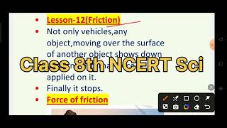 FrictionClass 8th NCERT Sci ncert class 8 kajal rajani [upl. by Hecklau730]