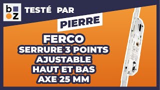 Serrure 3 points  ajustable haut et bas  axe 25 mm  G2453418L1 FERCO  Test et Avis [upl. by Assirram592]