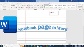 How to create Notebook Page in Microsoft WordHow do I make Lined paper in wordRuled Paper [upl. by Nireves]