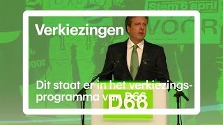 Dit staat er in het verkiezingsprogramma van D66  RTL NIEUWS [upl. by Yrkcaz]