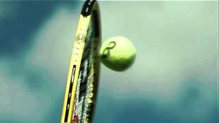 142mph Serve  Racquet hits the ball 6000fps Super slow motion from Olympus IMS [upl. by Mehetabel284]