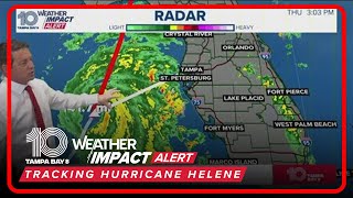 TRACKING HELENE Hurricane upgraded to Category 3 before landfall  3 pm Thursday [upl. by Evanne596]