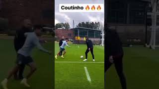 Aston Villa Football Club training session Coutinho master class [upl. by Fitton]