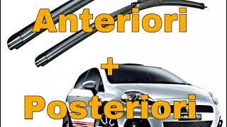 Sostituzione spazzole tergicristallo anteriori e posteriori Fiat grande punto ￼ [upl. by Kinson]