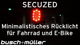 SECUZED – Minimalistisches Rücklicht für Fahrrad und EBike [upl. by Jandy]