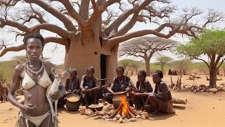 Hadzabe Tribe Traditional Wild Cuisine  Hunting amp Cooking In The Wild [upl. by Hett122]