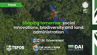 Shaping tomorrow social Innovations biodiversity and land administration [upl. by Eilesor]