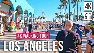 Los Angeles 4K Walking Tour  4hour LA Walk with Captions amp Immersive Sound 4K60fps [upl. by Archle]