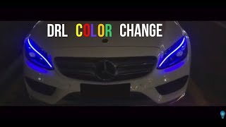 Mercedes DRL color CHANGE upgrade [upl. by Rdnaskela]