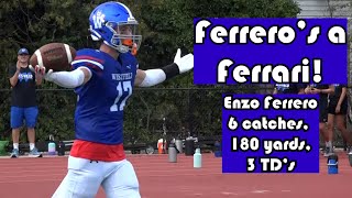 Westfield 37 Elizabeth 21  HS Football Week 2  Enzo Ferrero 6 catches 180 yards 3 TDs [upl. by Naresh]