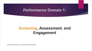 Alcohol and Drug Counselor Exam  Performance Domain 1 Screening [upl. by Conant]