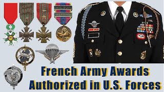 French Military Medals and Badges Authorize US Armed Forces with Unique Diamond Covered Award [upl. by Ruelu653]