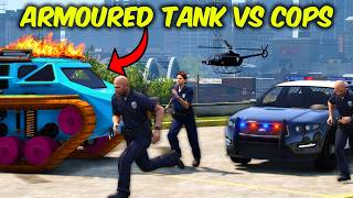 Police NO MATCH for Armored Tank in GTA 5 RP [upl. by Eelarol158]