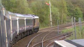 Caledonian Sleeper departing Pitlochry [upl. by Genna695]