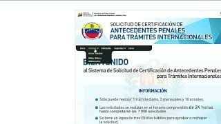 HAZLO TÚ MISMO  Cómo sacar el trámite público Antecedentes Penales en Venezuela Año 2023 2024 [upl. by Ilocin]