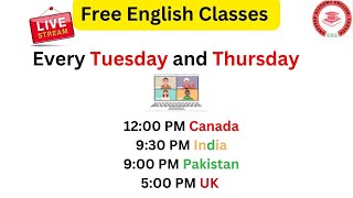 Free English classes at YouTube  Onestop Academy English  Every Tuesday and Thursday [upl. by Charita140]