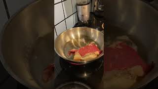 Tallow frying beef briskettallow shortvideo food beefbrisket beef [upl. by Rosmunda]