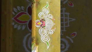 Easy side borders simple mugguludiwali kolamshorts rangoli kolam muggulu youtube ytstudio [upl. by Ardys328]