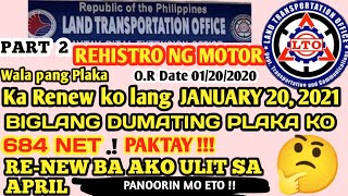 Paano Magpa REHISTRO ng Motor Part 2 [upl. by Eerdua]