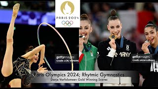 Paris Olympics 2024 Rhythmic Gymnastics  🇩🇪Darja Varfolomeev 🥇Golden Scores AA I WC Cluj  ROAD [upl. by Baum192]