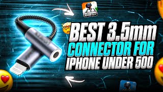 Best Lightning to 35mm Connector under 500 for iPhone  Best Lightning to 35mm Adapter for Bgmi [upl. by Shamus674]