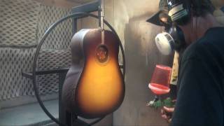 Inside Collings Guitars Applying the Sunburst Finish [upl. by Schrick]