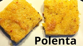 Polenta Schnitten knusprig gebraten  Maisgrieß Schnitzel die perfekte Beilage [upl. by Lehcsreh]