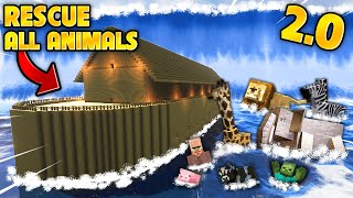 I Built NOAHS ARK 20 To Survive THE GREAT FLOOD In Minecraft 100 DAYS [upl. by Nodroj311]