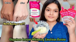 Viral Glupatone Skin Whitening Emulsion Honest Review  SideEffects  Worth Buying [upl. by Hcahsem518]