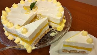 Sütés Nélküli CitromosJoghurtos Finomság  🍋🍋🍋Torta fredda al limone [upl. by Ajani]