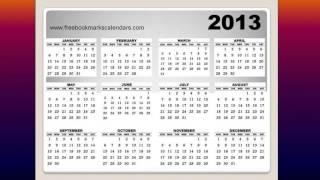 Free Homemade Calendar 2013 printable templates [upl. by Coppins]