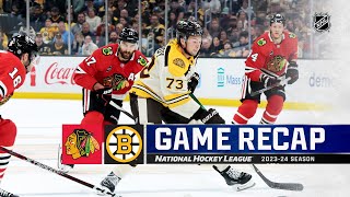 Blackhawks  Bruins 1011  NHL Highlights 2023 [upl. by Cherise709]