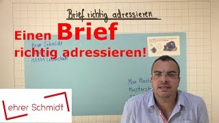 Einen Brief richtig beschriften adressieren  Sachunterricht   Lehrerschmidt  einfach erklärt [upl. by Close]