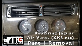 Vents part 1 Removing the air vents from your Jaguar XK8 XKR X100 [upl. by Platon]