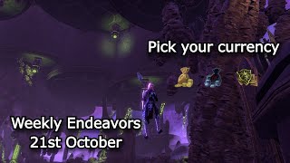 Weekly Endeavors Walkthrough  ESO 21st October  Pick your currency [upl. by Uokes198]