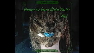 Schulterlanges feines Haar  Einfacher Dutt mit Haarstab Tutorial [upl. by Anasus]