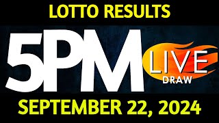 Lotto Result Today 500 pm draw September 22 2024 Sunday PCSO LIVE [upl. by Rondon719]