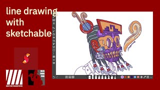 Line Drawing with Sketchable App on the Surface Go [upl. by Ecam]