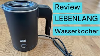 Wasserkocher im Review LEBENLANG kompakt 500ml Edelstahl für Reisen [upl. by Latham]