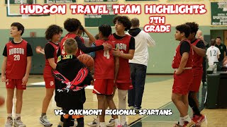 Hudson Travel Basketball 7th Grade Highlights Vs Oakmont Regional Spartans [upl. by Gregoor151]