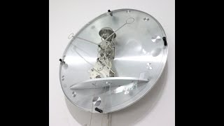 PHOTOSHOOT HERMLE Wall Clock SILVER DESIGN Top Condition Translucent Modernistic Skeleton RESTORED [upl. by Connors]